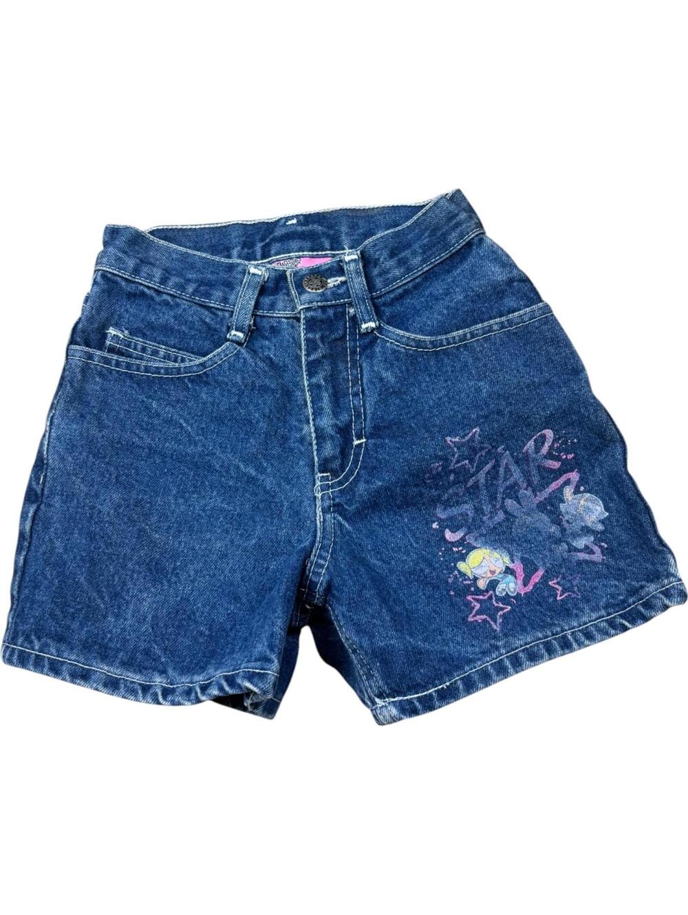 Powerpuff Girls Y2K Star Graphic Denim Girls Shorts